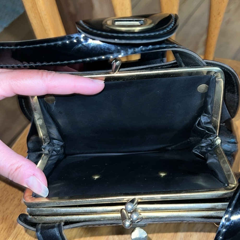 Vintage 70’s Elegant Black Mini Handbag - Picture 6 of 6